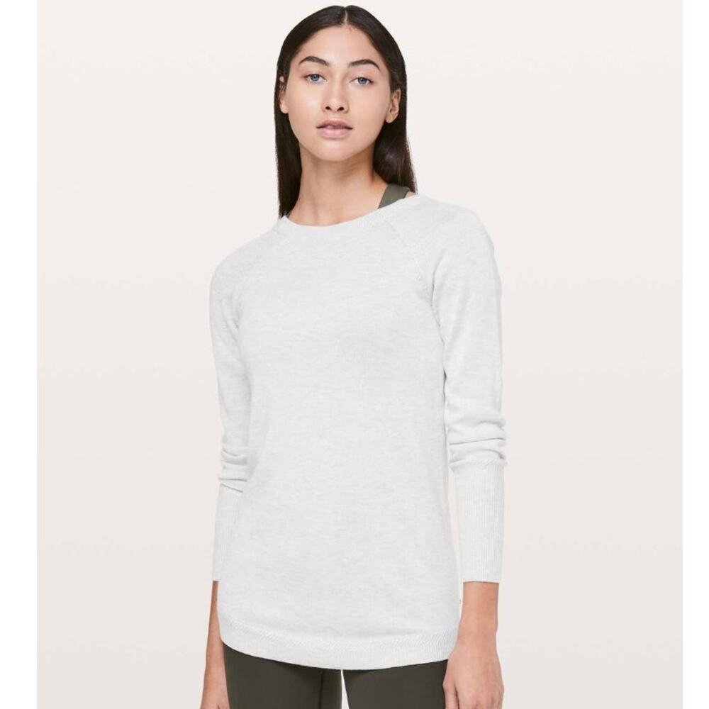Lululemon Unity Drop Back Sweater In Heathered Si… - image 2